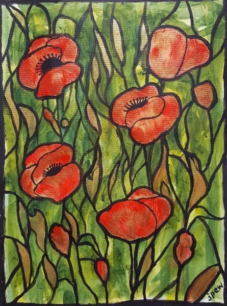 Abstract Poppies